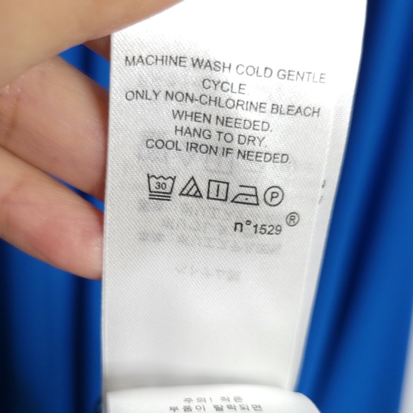 LAUREN RALPH LAUREN Sleeveless V-neck Jersey Formal Maxi Dress Royal Blue size 0 - Picture 14 of 15